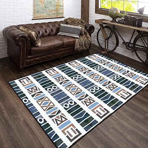 Modern Home Kids Playroom Area Rug Geometric Design