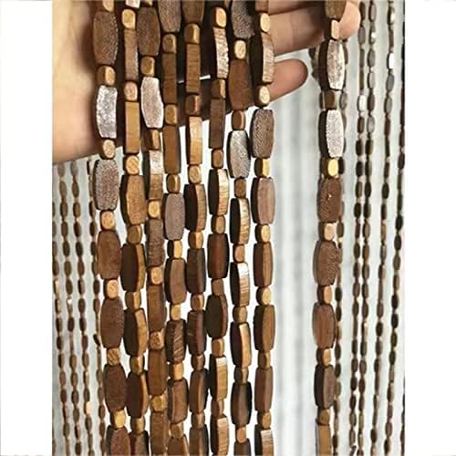 LEOSXA Beaded Door Curtain Bamboo Beads Decorative Partition