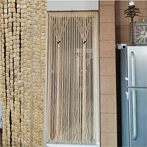 Bamboo Beaded Curtain for Doorway with Accessories