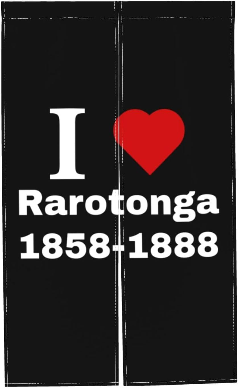 I Love Rarotonga Blackout Curtains for Doorways 34x56in
