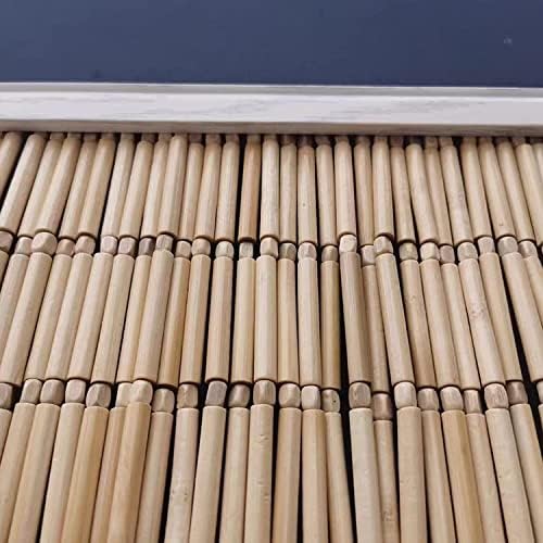 STRMAX Natural Bamboo Beaded Curtain Panel