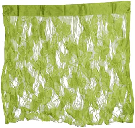 PRETYZOOM Green Strip Tassel Curtain Room Divider for Privacy and Natural Light