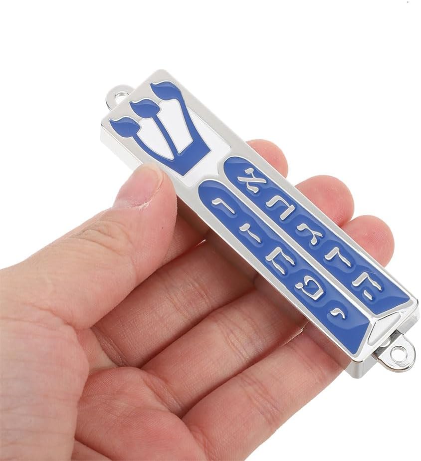LUOZZY Metal Mezuzah Door Decor with Scroll