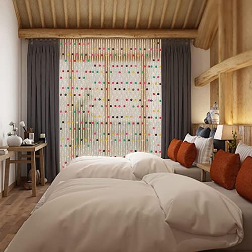 Natural Bamboo Door Beads Curtain Panel