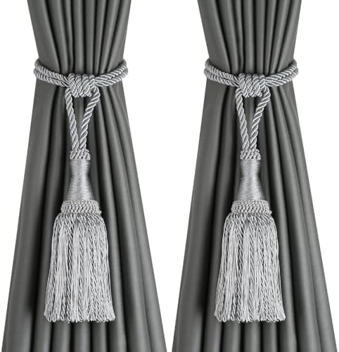2 Pack Curtain Tiebacks with Tassel Modern Window Holdbacks