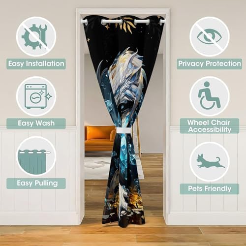 Castle Fairy 3D Western Dragon Door Curtain