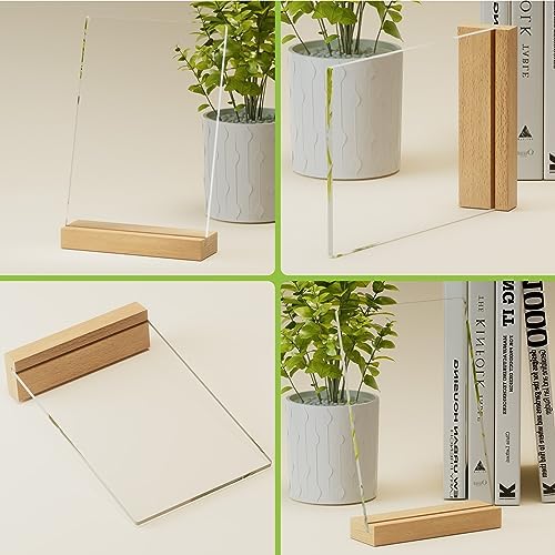 Bemaystar Wooden Pedestal Stand for Plaques and Photo Albums