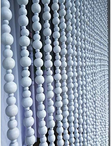 OKUOKA White Beaded Door Curtain - 27 Strands