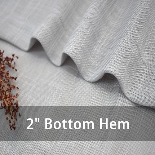 UPOPO Grey Sheer Curtains 2 Panels 52x80 Inch Rod Pocket