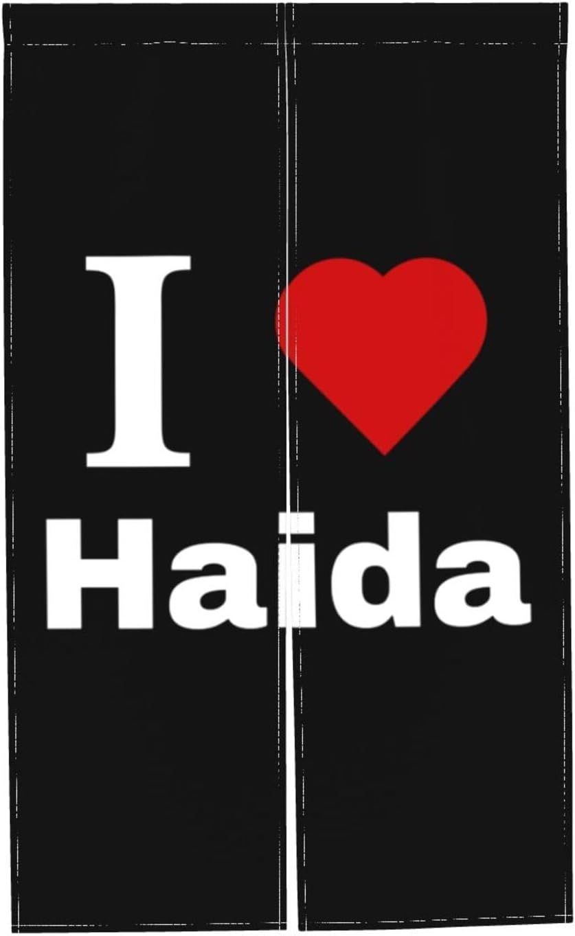 I Love Haida Blackout Curtains Doorway Panels 34x56in