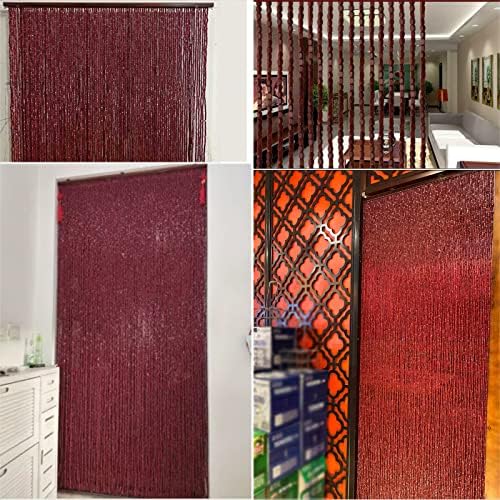LEOSXA Bamboo Bead Curtain Door Divider