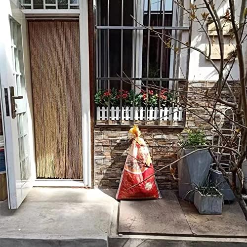 Bamboo Beaded Curtain for Doorway with Accessories