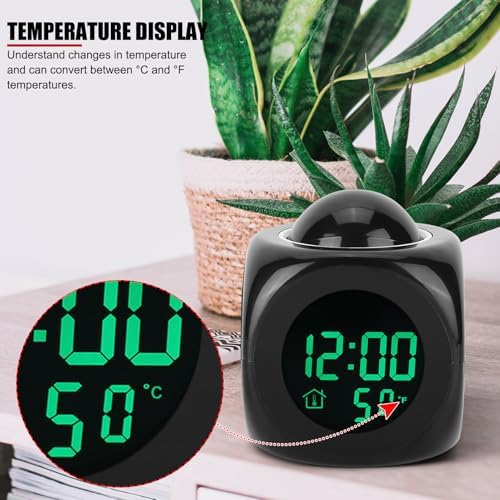 EVTSCAN Multifunctional Digital Alarm Clock with Temperature Display and Voice Time
