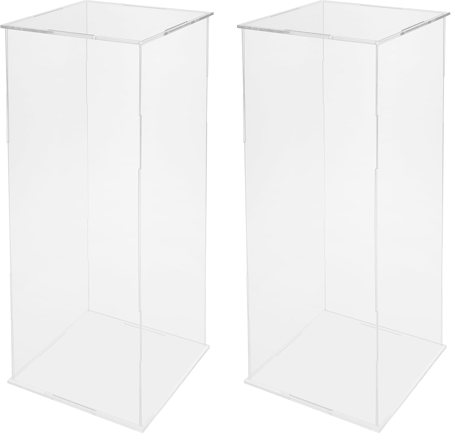 2 Pack Acrylic Pedestal Display Set for Weddings and Events