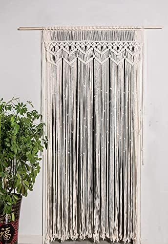 Macrame Boho Curtains for Doorway and Kitchen Valance