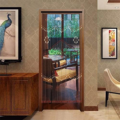 Wood Beaded Curtain with 31 Lines for Home Decor