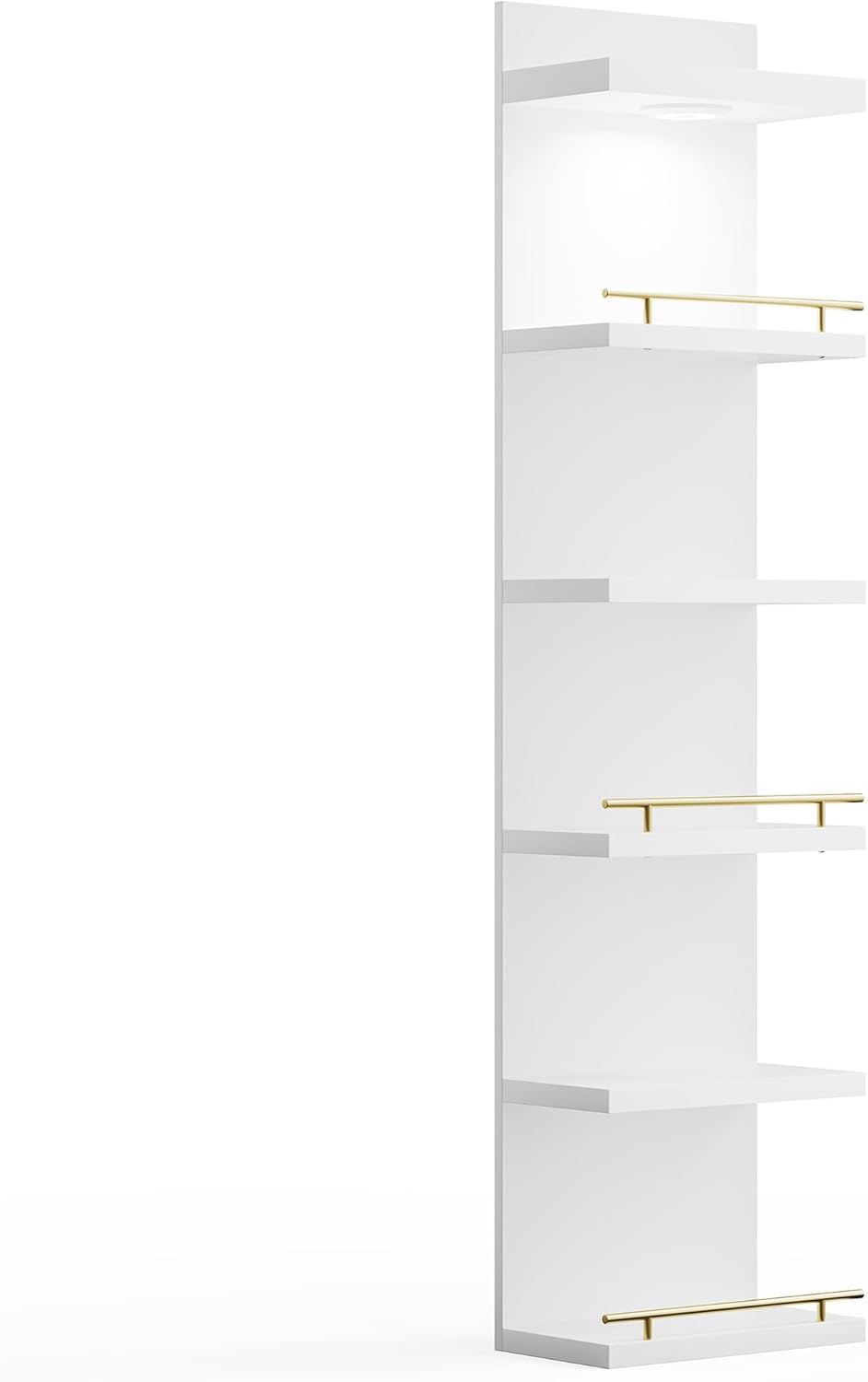 REIBII 6 Tier Wall Shelf with LED Light
