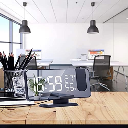 THE CEO Dual Alarm Clock with Ceiling Projection and USB Charging