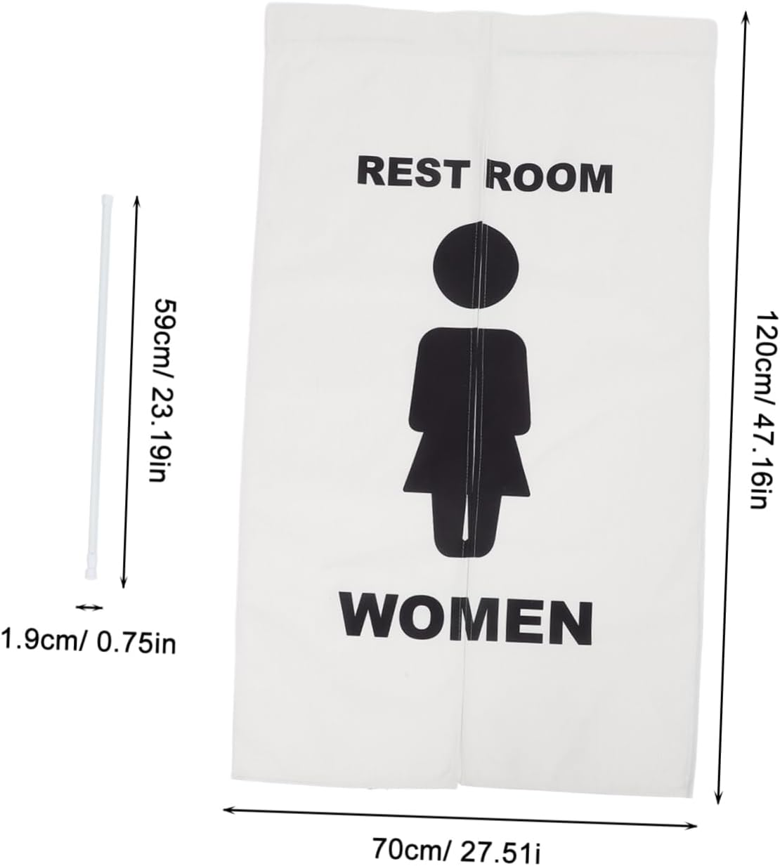 ABOOFAN Privacy Enhancing Toilet Decor Doorway Curtain Telescopic Rod