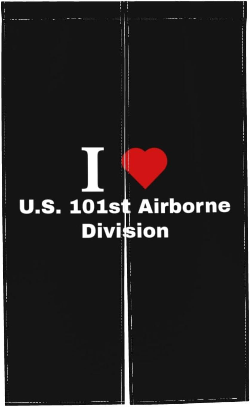 I Love US 101st Airborne Division Blackout Curtains for Doorways