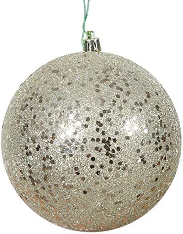 Vickerman 6 Inch Champagne Sequin Ball Ornament