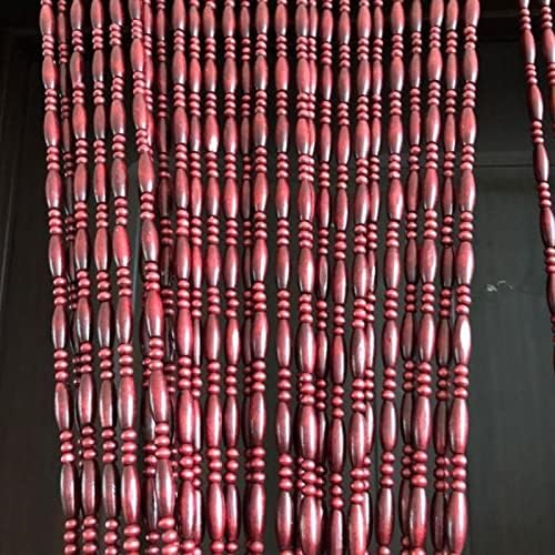 Wooden Beaded Door Curtain with 55 Strands