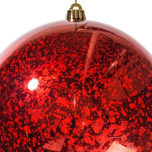 Vickerman 10 Inch Red Shiny Mercury Ball Ornament