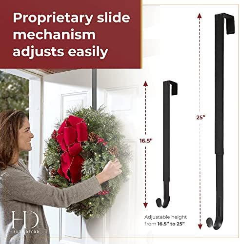 Haute Decor Adjustable Length Wreath Hanger - 20 Lb Capacity