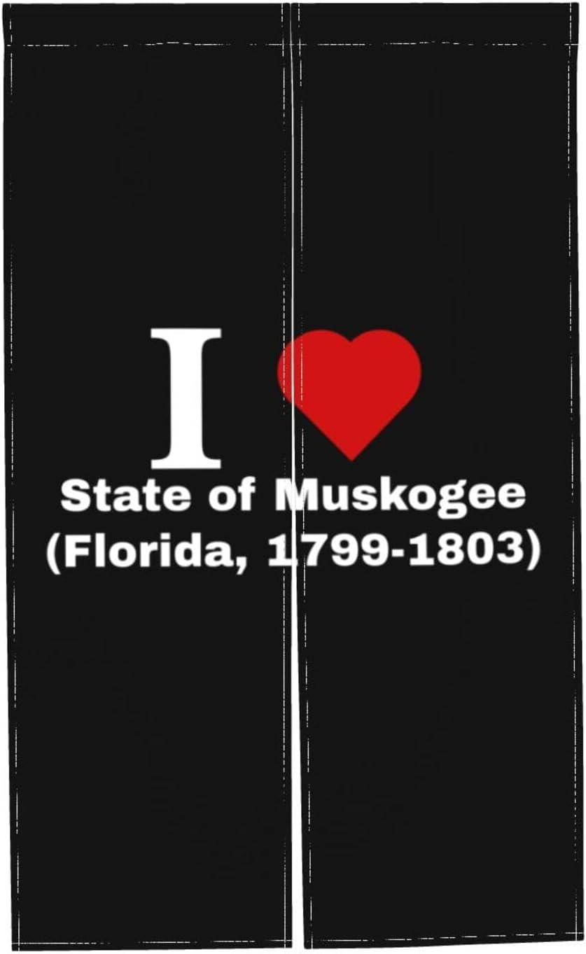 I Love State of Muskogee Blackout Curtains for Doorways