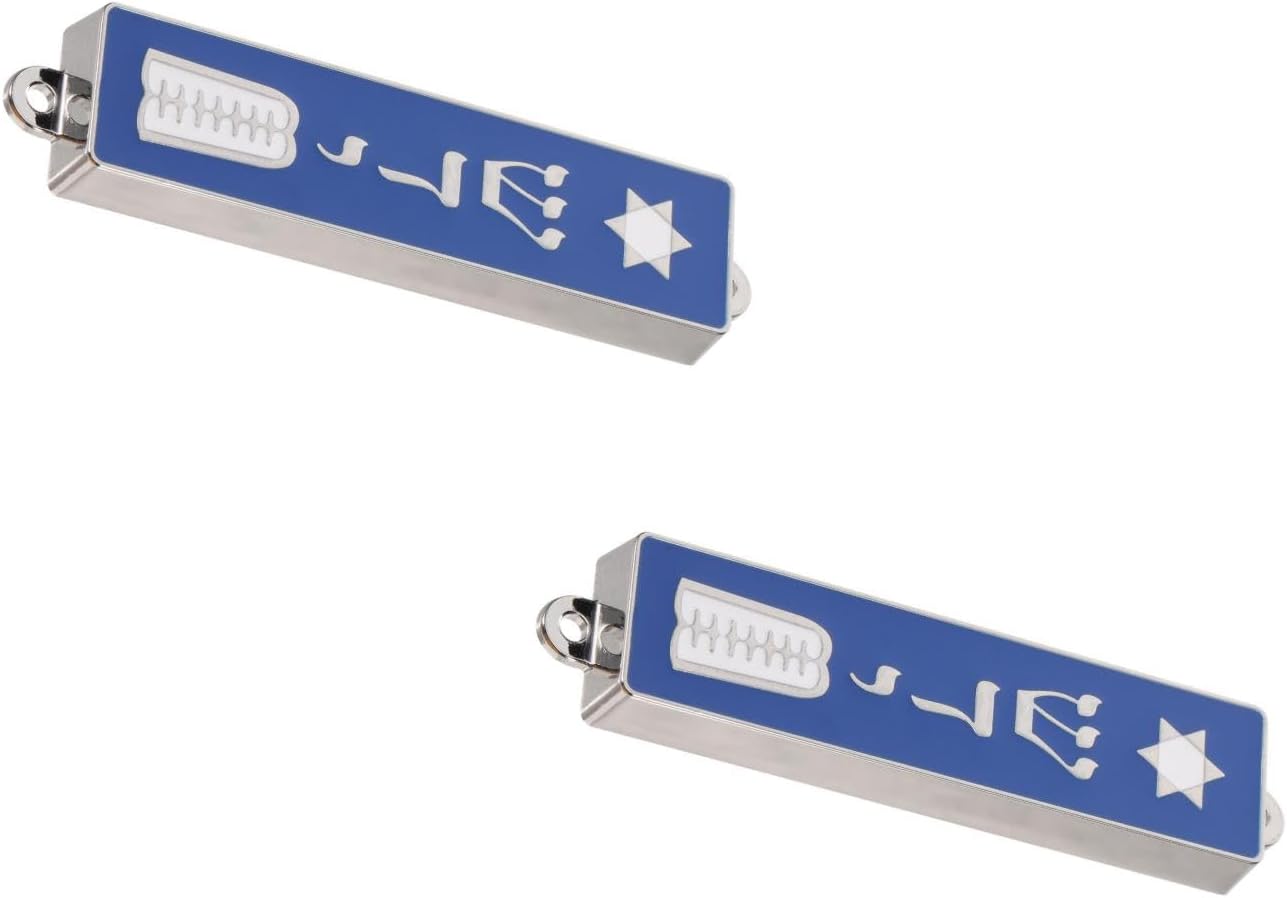 LUOZZY 2 Pack Metal Mezuzah Star Design Home Blessing Decor