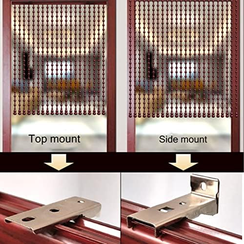 Natural Wood Bamboo Beaded Curtain for Home Doorways