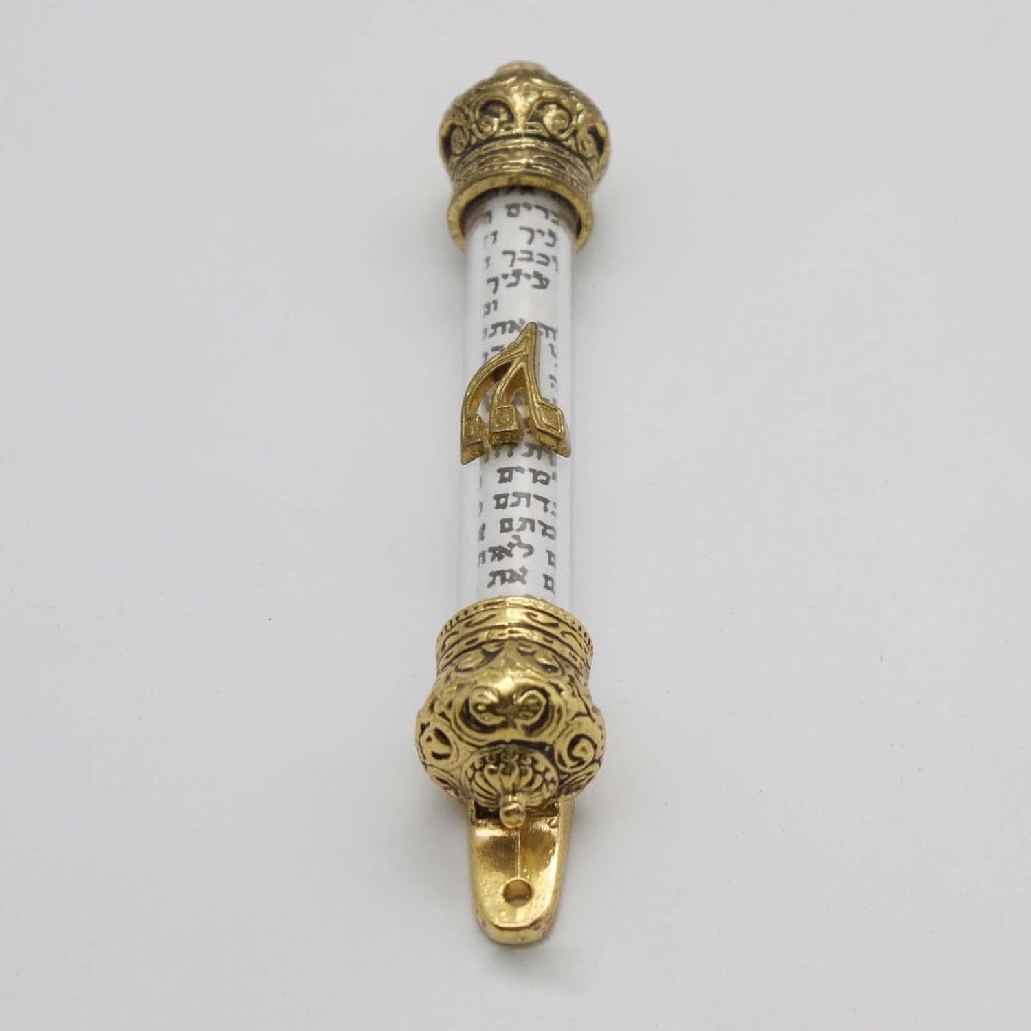 Jewish Mezuzah Scroll Metal Case 1Pcs