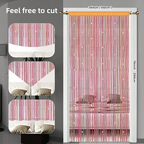 LaSyL Beaded String Curtains for Doorway 39x79 Inches