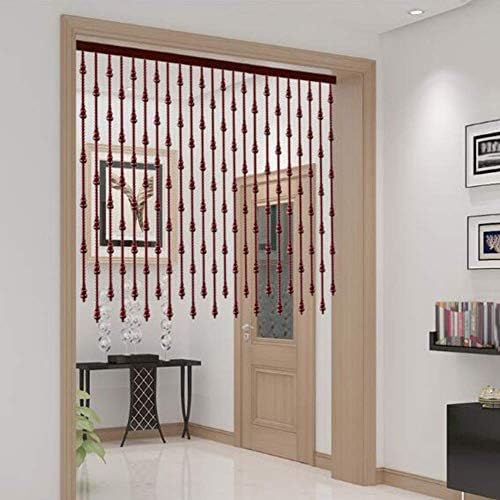 Beaded Curtain Natural Wooden Beads for Doorway Passage