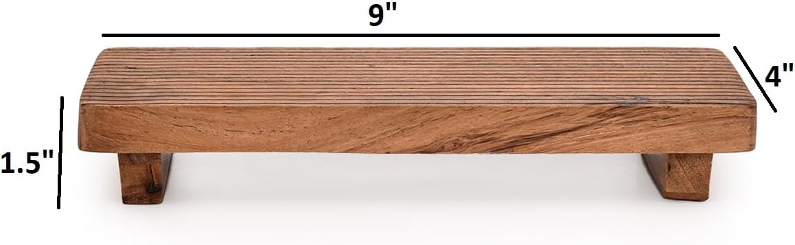 BHAVATU Acacia Wood Pedestals for Decor Display