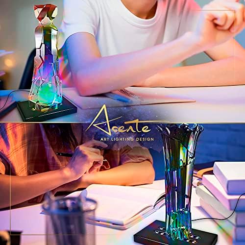 16 LED Light Stand Base - Silver Display Pedestal for Crystal Art