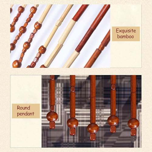 CNCEST Wooden Bead Curtain 90x175cm 27 Lines