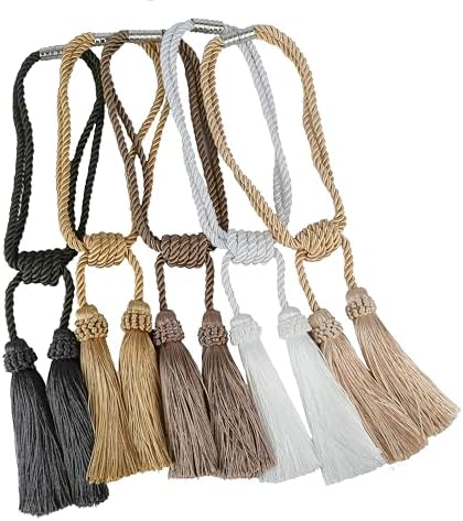 Fenghuangwu Magnetic Curtain Tiebacks 4 Pack