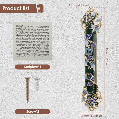 Tzgsonp Mezuzah Scroll Door Metal Case Style 4
