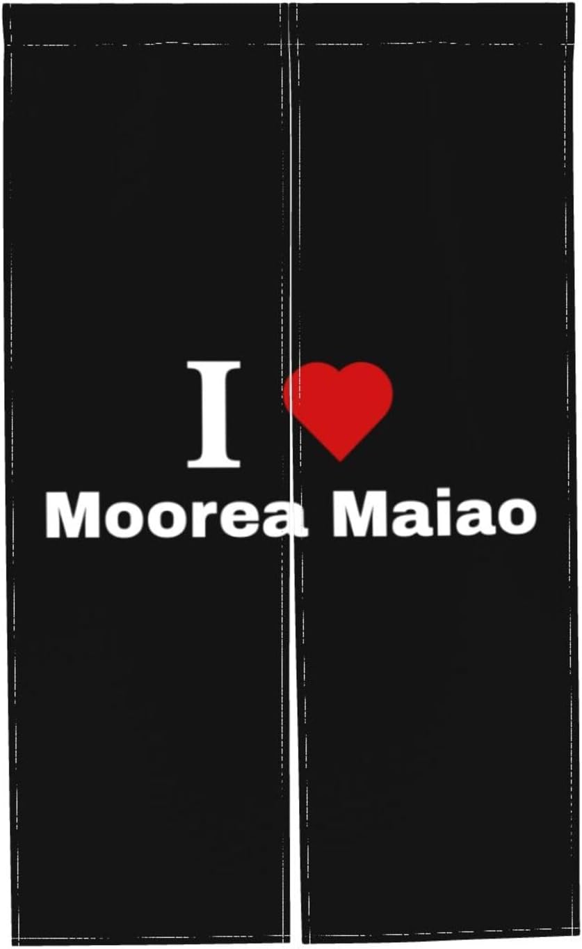 I Love Moorea Maiao Blackout Curtains for Doorways
