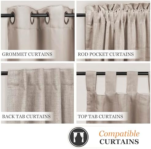 Kenney KNM75512 Decorative Window Curtain Rod with Scroll Ends