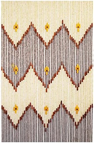 ZHOUXIAO Wood Bamboo Beaded Curtain for Doorway