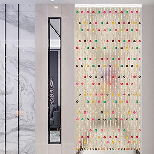 Natural Bamboo Beaded Curtain for Room Hallway Entrance