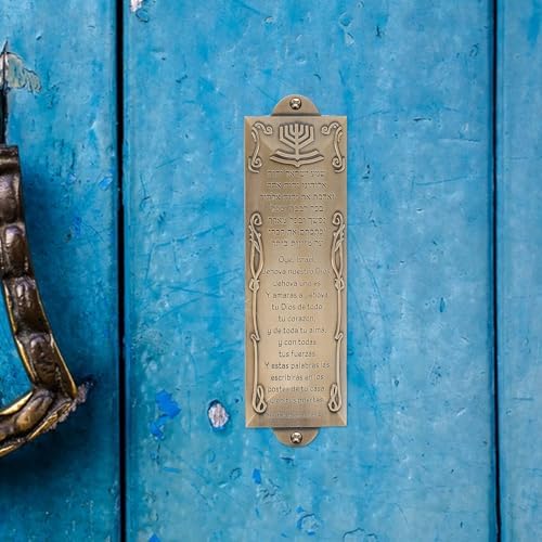 LUOZZY Metal Mezuzah Case with Scroll