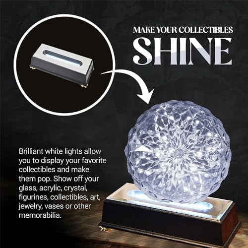 16 LED Lighted Display Stand for Crystal and Glass Art