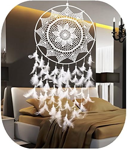 Extra Large White Dream Catcher 16 inch Diameter 36 inch Long