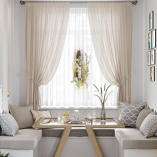 4pcs Strong Magnetic Curtain Holdbacks with Woven Design