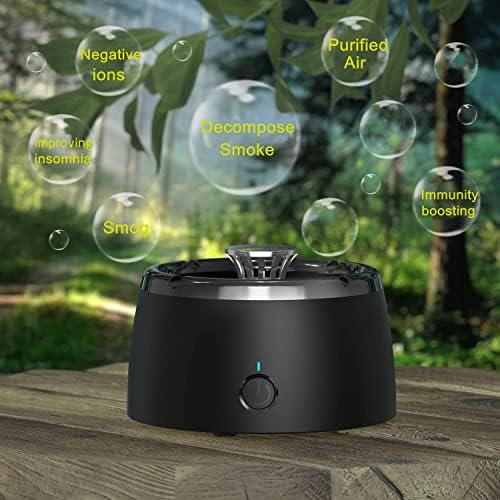 Smokeless Ashtray with Anionic Air Release Black