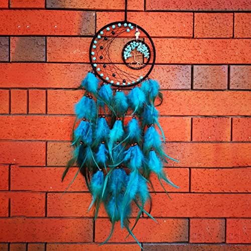 Cyan Blue Dream Catchers Wall Decor for Bedroom