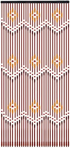 ZHOUXIAO Solid Wood Beaded Curtain 31 Strands 90x220cm